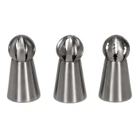 Patisse spuitmondjes Russisch rvs 3 stuks